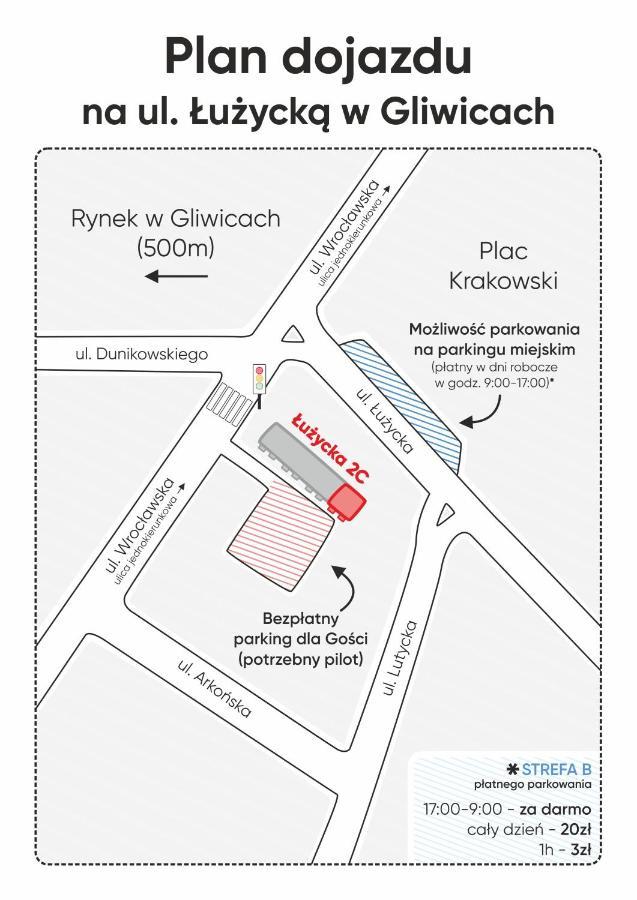 Kairos Apartments - Szafir - Darmowy Parking, Scisle Centrum Gliwice Eksteriør bilde